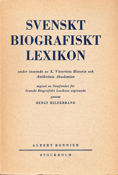 Svenskt Biografiskt Lexikon. Häfte 66 [=Band 14]…