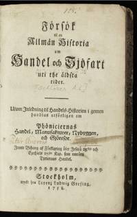 Försök til en allmän historia om handel och…