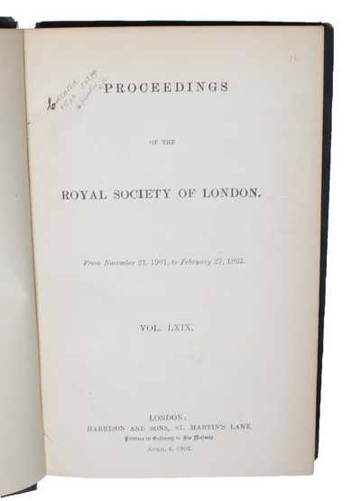 On the Causation of the so-called 'Peripheral Secretion' of the Pancreas (Preliminary Communication). Received January 22, - Read January 23, 1902. (photo 2)