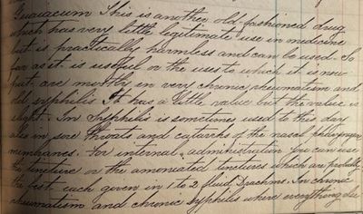 Manuscript student lecture notes for T M Balliet's lectures