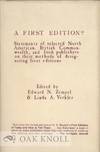 FIRST EDITION?: STATEMENTS OF SELECTED PUBLISHERS.|A