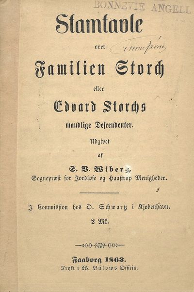 Stamtavle over Familien Storch eller Edvard…