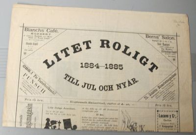 Litet roligt till jul och nyår 1884-1885.
