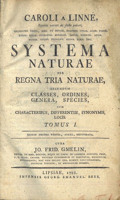 Systema naturae per regna Tria Naturae, secundum…