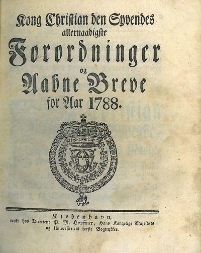Kong Christian den Syvendes allernaadigste…