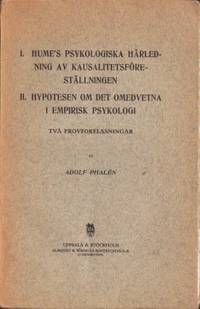 I. Hume's prykologiska härledning av…