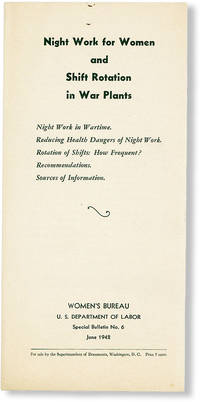 Night Work for Women and Shift Rotation in War Plants [Special Bulletin No. 6, June, 1942]
