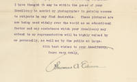 Thomas Edison Writes to the Maharaja, Seeking Help in Taking 