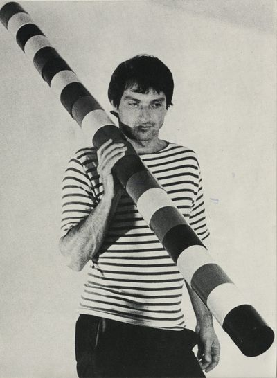 Exhibition card: Andre Cadere Presenta Il Suo Lavoro (18 October 1975)
