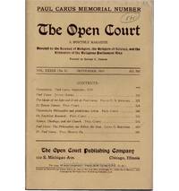 Paul Carus - Julius Goebel Jr., Philip E. B. Jourdain, Lydia G. Robinson - Open Court Magazine...