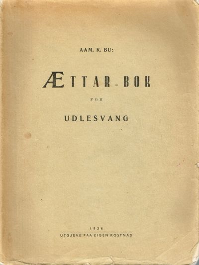 Ættar-bok for Udlesvang.