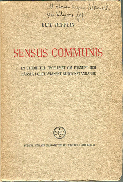 Sensus communis. En studie till problemet om…