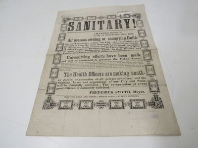 Sanitary Mayor's Office City Of Manchester [NH], July 3, 1853, From the Daily and Weekly, Miror Press, Patten's Building