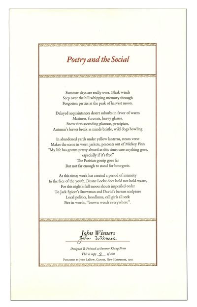 Poetry and the Social