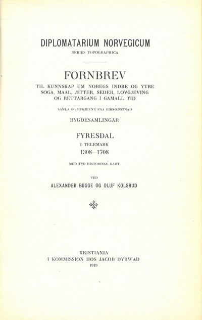 Diplomatarium Norvegicum series topographica.…