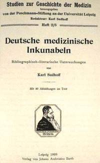 image of DEUTSCHE MEDIZINISCHE INKUNABELN