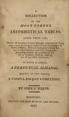 A COLLECTION OF THE MOST USEFUL ARITHMETICAL TABLES. Among which are, monies of account in most foreign commercial countries--their exchanges--value of their exchanges in Federal money--rules for reducing Federal money to other monies--and vice versa--superseding entirely the necessity of pupils in common schools, making use of any other arithmetic. To which is added, a perpetual almanac. Making in the whole, a useful pocket companion