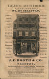 J. C. Booth & Co. Tailors. Handbill