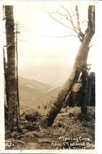 image of Fishing Cove, Cabot Trail, Nova Scotia on White Bordered Real Photo Postcard - Pre 1908