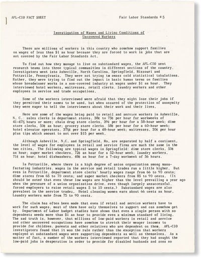 Investigation of Wages and Living Conditions of Uncovered Workers [drop title]