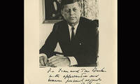 Beautiful And Uncommon Signed Photograph Of John Kennedy As President, Inscribed To The Ubiquitous And Scandalous Couple, The Bradens - 