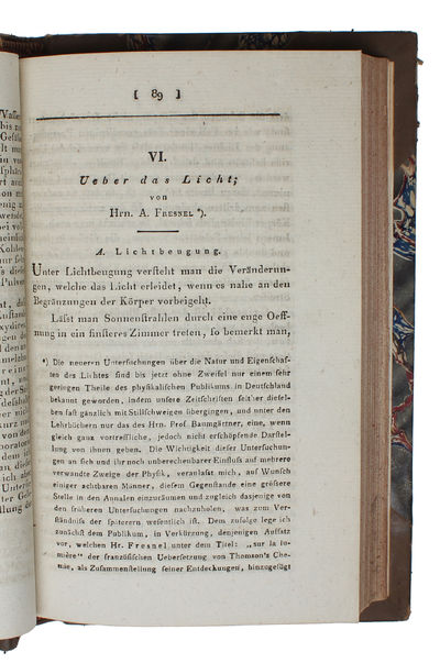 Ueber das Licht (i.e. French: "Sur la Lumière"). (photo 2)