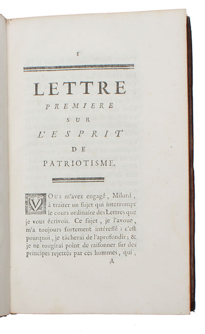 Lettres sur l'Esprit de Patriotisme, sur l'Idée d'un Roy Patriote, et sur l'Etat des Partis, qui divisoient l'Angleterre, lors de l'Avénement de Georges I. Ouvrage traduit de l'Anglois. (photo 3)