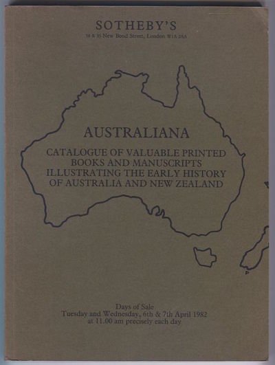 Australiana. Catalogue of valuable printed books…