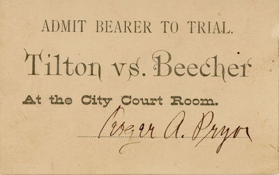 , 1875. A near fine copy, slight rubbing.. 1 sheet. 3.5 x 2.5. inches. A rare printed ticket to be u...