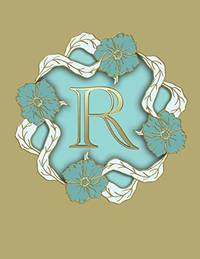 R: 100 Pages 8.5" X 11" Monogram Notebook College Ruled Line Paper