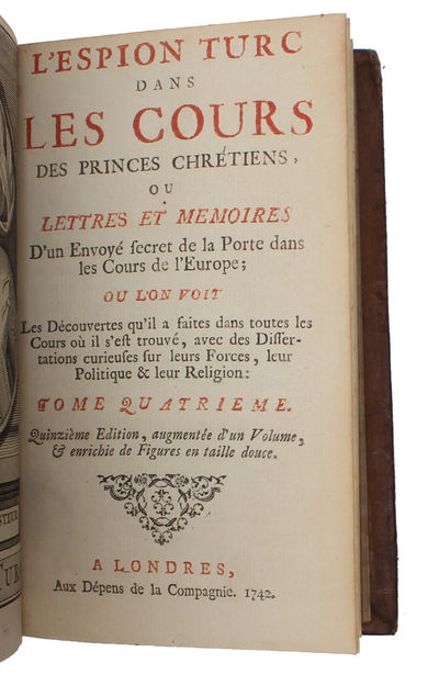L'espion turc dans les cours des princes chretiens ou lettres et memoires d'un envoye secret de la Porte dans les cours de l'Europe. 7 vols. (photo 13)