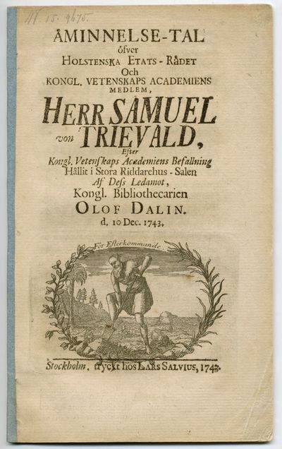 Åminnelse-tal öfver holstenska etats-rådet och…