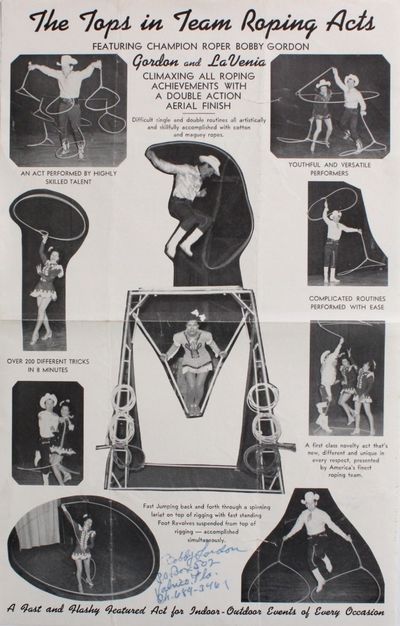 [Photographs and Promotional Ephemera for Trick Ropers and Rodeo Stars]