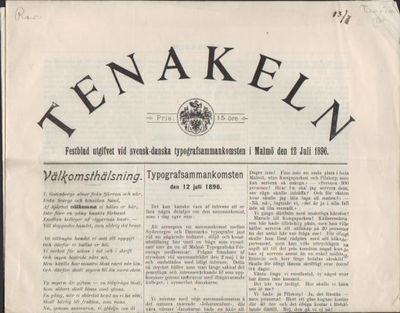 Tenakeln. Festblad utgifvet vid svensk-danska…