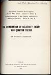View Image 1 of 2 for The combination of relativity theory and quantum theory. Offprint Inventory #36294