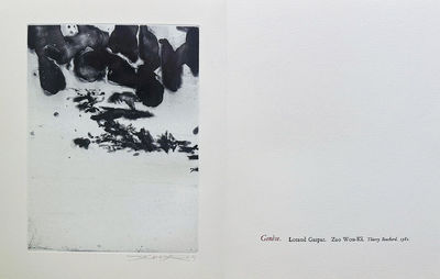 Paris: Thierry Bouchard, 1982. First edition of Lorand Gaspar's Genèse, illustrated with three orig...