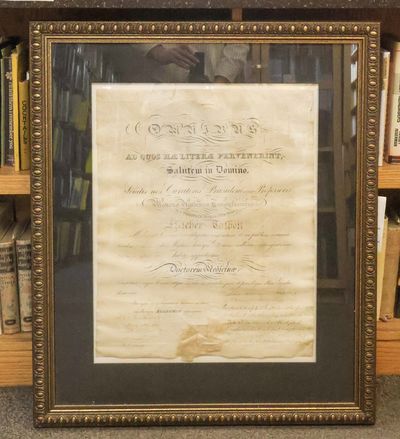 DOCTOR OF MEDICINE DIPLOMA ISSUED TO FLETCHER TALBOT FROM TRANSYLVANIA UNIVERSITY SIGNED BY HENRY CLAY AND 12 OTHERS
