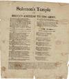 Solomon's temple and Bruce's address to his army