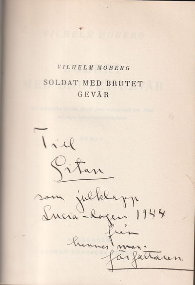 Soldat med brutet gevär. En människa ur det…