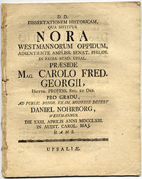 Dissertationem historicam, qua sistitur Nora…