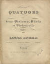 [Op. 74, no. 1]. Trois Quatuors pour deux Violons, Viola et Violoncelle... Oeuv. 74 No. I Pr. 1 Rthl. 20 gr. [Parts]