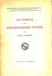 Das Problem der sozialökonomischen Synthese.