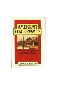 A Concise Dictionary of American Place Names