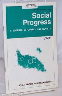 image of Social Progress: a journal of church and society; vol. 58, no. 2, November/December, 1967; What about homosexuality