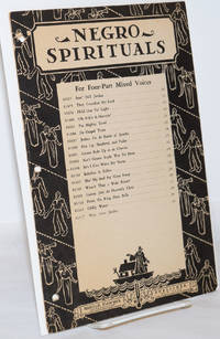 image of Negro spirituals: for four-part mixed voices, #81100, So's I Can Write My Name