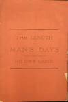 THE LENGTH OF A MAN'S DAYS IS, TO A CERTAIN EXTENT, IN HIS OWN HANDS. [cover title]