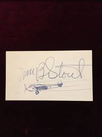 Signed Card, with Drawing of a Single Engine Aircraft