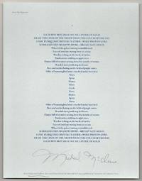 Of Indigo and Saffron Signed Broadside
