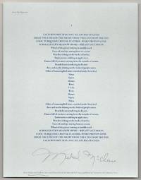 Of Indigo and Saffron (Signed Broadside)