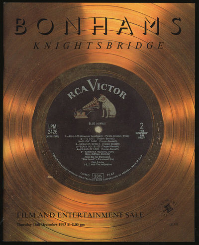 ENTERTAINMENT SALE INCLUDING AUTOGRAPHS, FILM POSTERS AND LOBBY CARDS, FILM AND THEATRE EPHEMERS, FILM AND TELEVISION PROPS, ROCK AND POP MEMORABILIA, ANIMATION CELLS AND COMICS